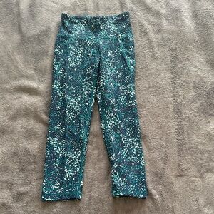 Old Navy Teal and White Patterned Kids' Leggings